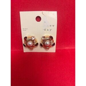 A New Day Floral Style Earrings NWT